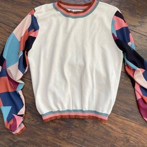 Fate Multicolor Geometric Sleeve Blouse